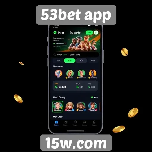 Interface do 53bet app facilita a experiência do jogador