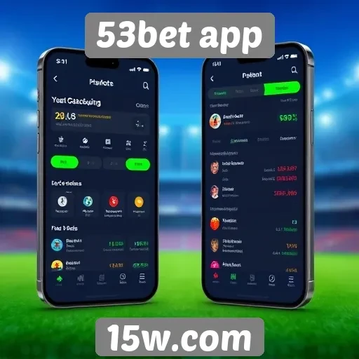 Avaliação da interface do 53bet app
